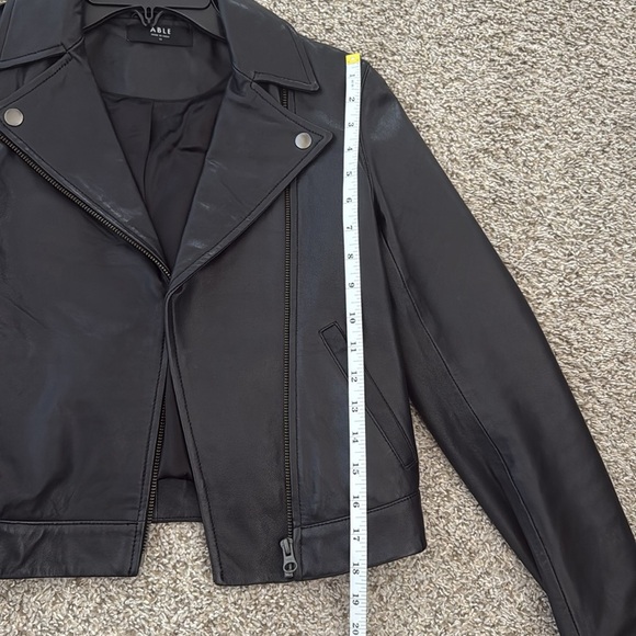 Black Lamb Skin Leather Jacket size XS - Picture 8 of 10